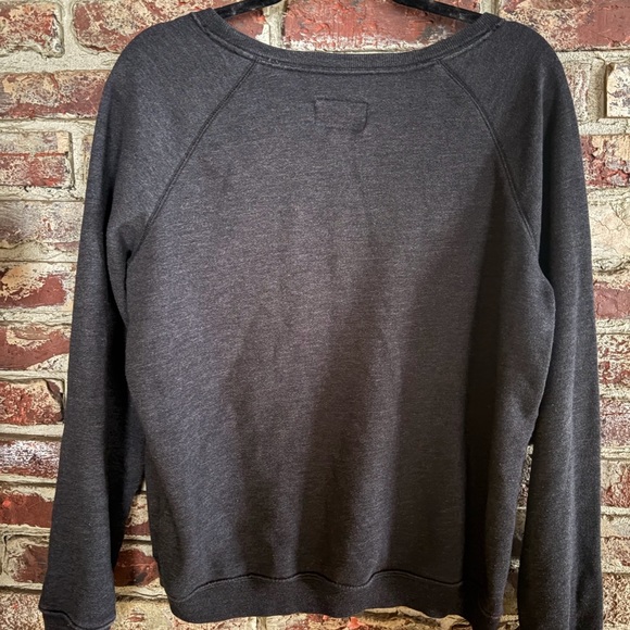 American Eagle Outfitters Graphic Logo Crewneck Sweatshirt Black L/G - Picture 3 of 3